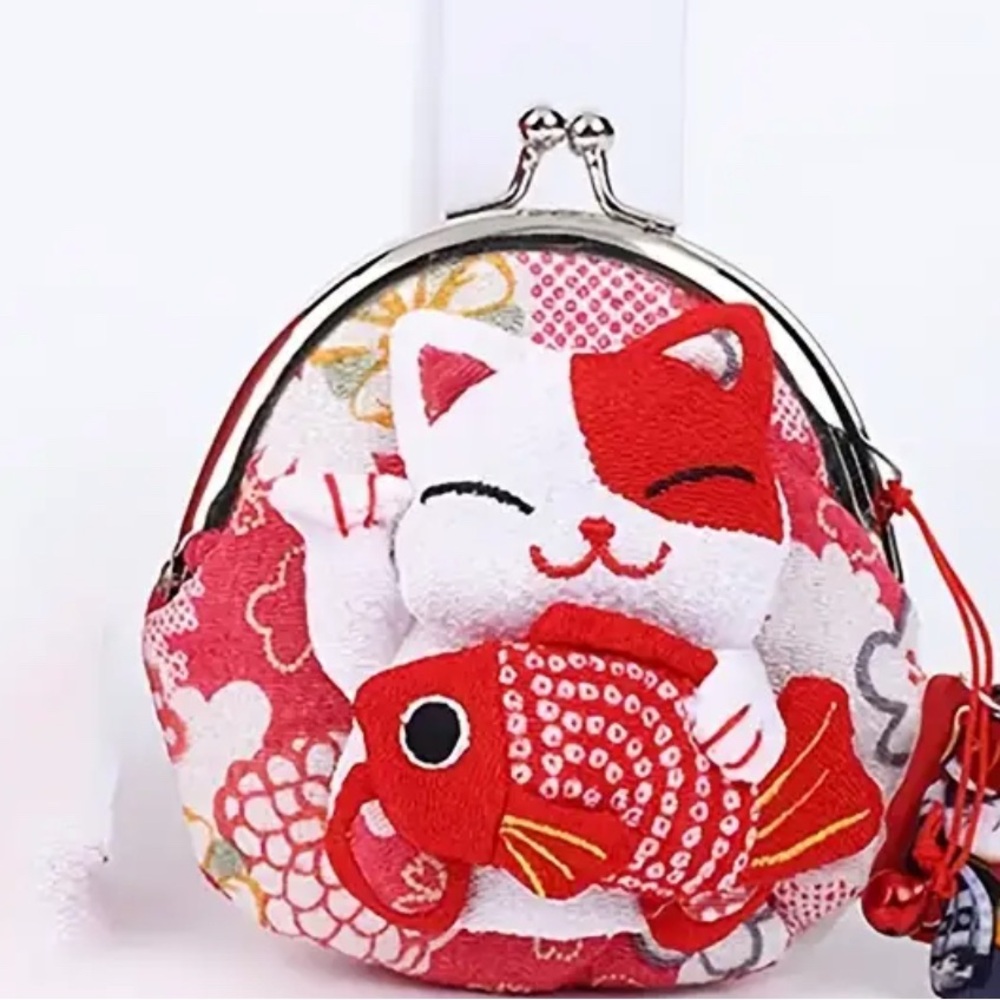 SALE**
Red and White Cat Coin Purse